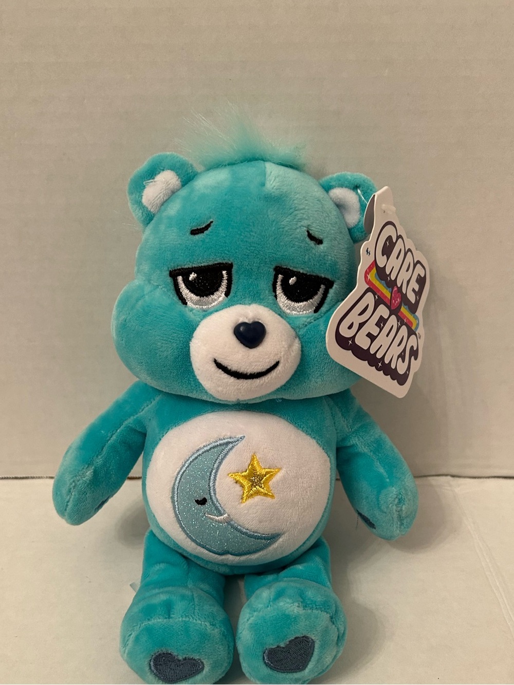 Care Bears bedtime bear Plush with Moon & Gold Star Belly Badge